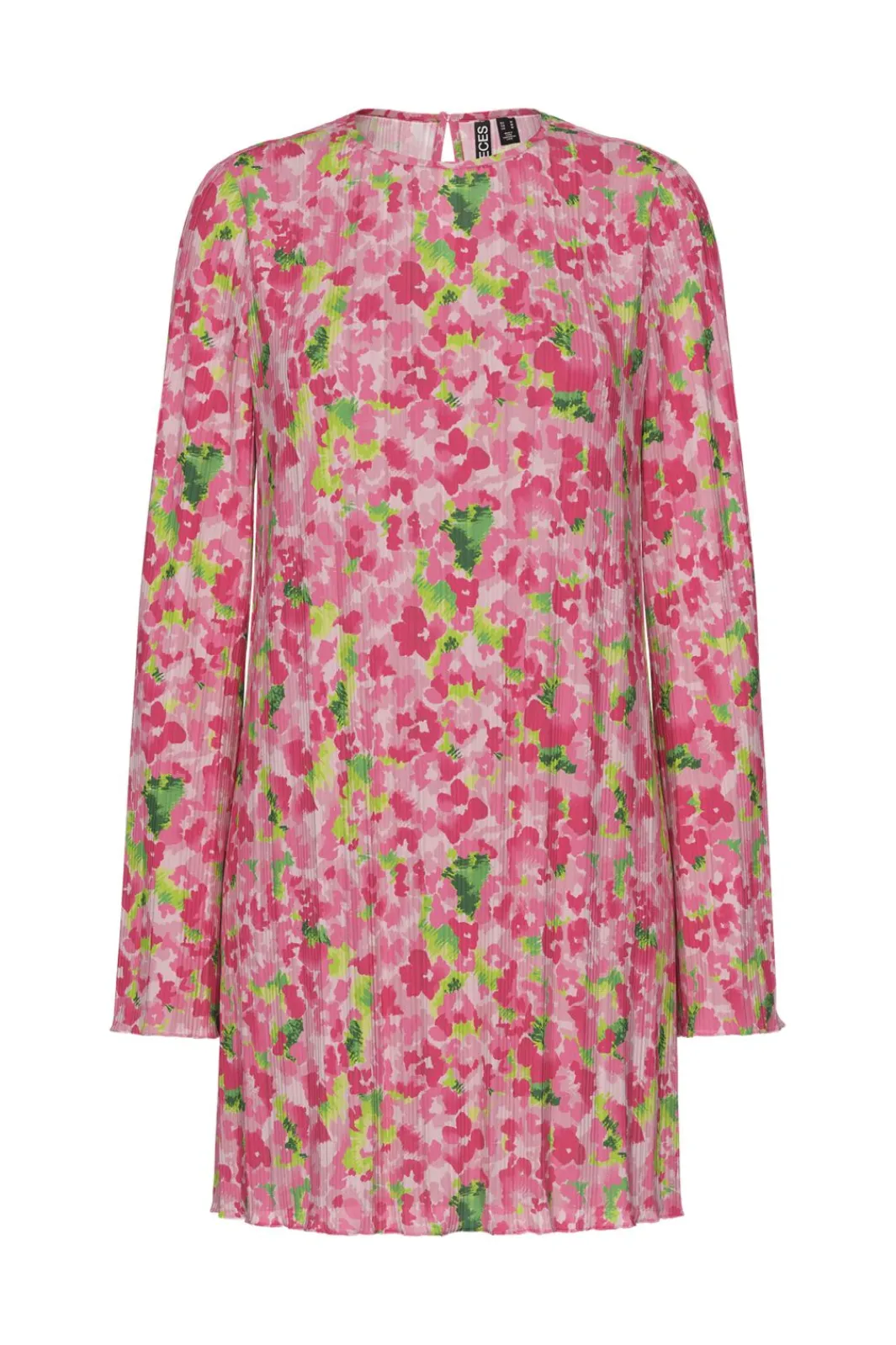 Outlet Pieces Pcamber Ls Short Dress Kca 4797862 Pink Cosmos Blurry Flowers