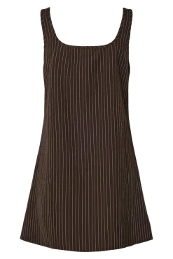Pieces Pcanja Sl Short Spencer Dress 4977299 Delicioso Pinstripe