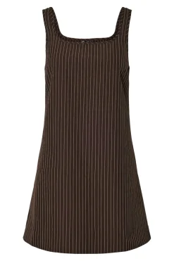Pieces Pcanja Sl Short Spencer Dress 4977299 Delicioso Pinstripe