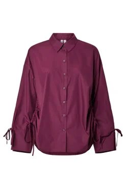 Clearance Pieces Pcanni Ls Loose Shirt Wvk Kca 5037055 Dark Purple