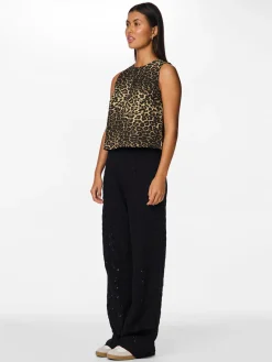 Clearance Pieces Pcasta Sl Denim Top 4763689 Black Leo Denim
