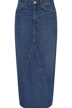 Sale Pieces Pcatikka Ankle Denim Skirt Mm 4525274 Dark Blue Denim