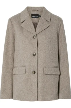 Discount Pieces Pcbianca Ls Blazer Jacket 4808372 Tigers Eye Melange