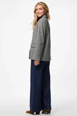 Discount Pieces Pcbianca Ls Blazer Jacket 4808371 Black Melange