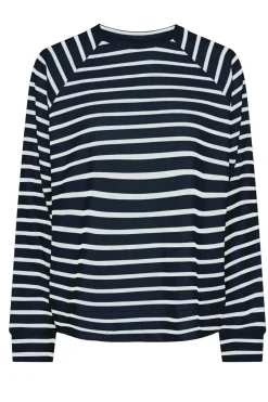 Discount Pieces Pcbibi Ls O-Neck Top 4428906 Navy Blazer CLOUD DANCER