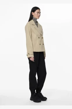 New Pieces Pcbille Short Trenchcoat 4443826 Warm Sand