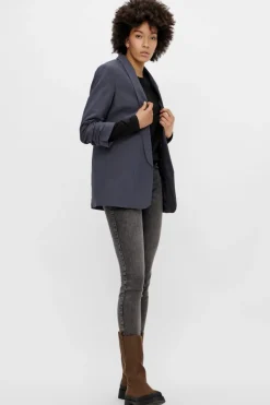 Outlet Pieces Pcbosella 3/4 Blazer Ombre Blue