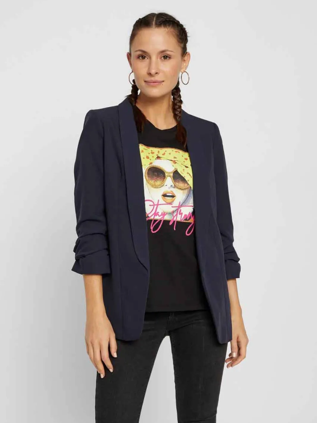 Online Pieces Pcbosella 3/4 Blazer Night Sky