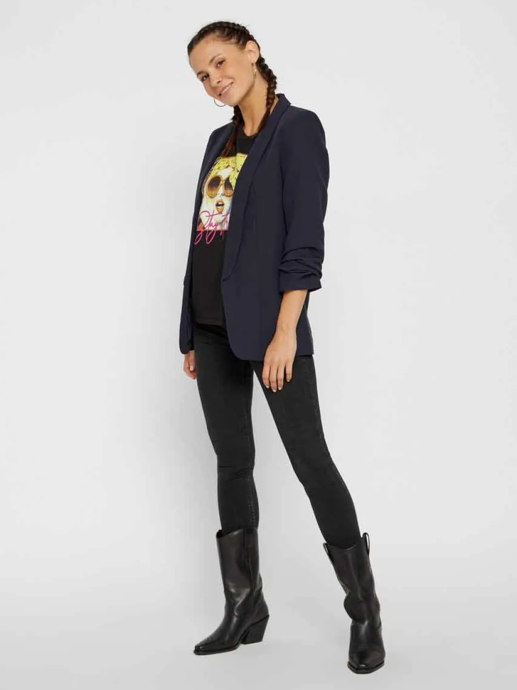 Online Pieces Pcbosella 3/4 Blazer Night Sky
