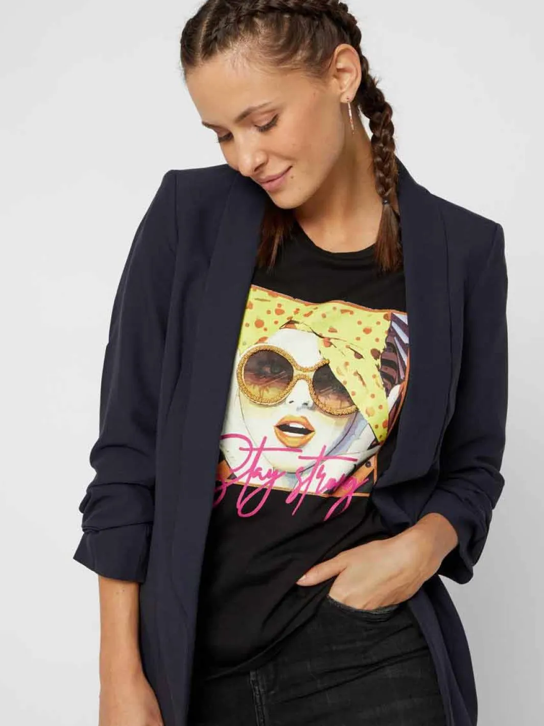Online Pieces Pcbosella 3/4 Blazer Night Sky