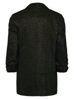 Online Pieces Pcbosella 3/4 Glitter Blazer Mm 4553579 Black Gold Lurex
