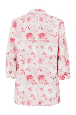 Best Pieces Pcbosella 3/4 Printed Blazer 4924919 Cloud Dancer Pink Flower