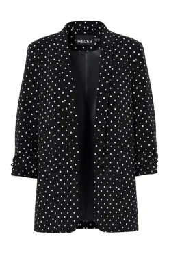 Outlet Pieces Pcbosella 3/4 Printed Blazer 4881492 Black New Dot