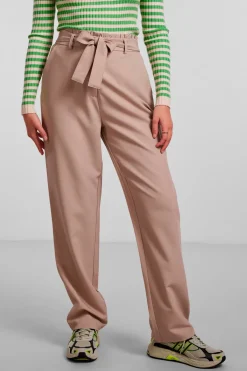 Discount Pieces PcBoss Hw Paperbag Straight Pants Noos White Pepper