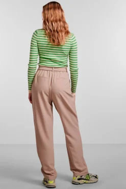 Discount Pieces PcBoss Hw Paperbag Straight Pants Noos White Pepper