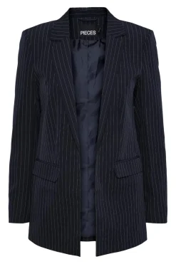 Clearance Pieces Pcbossy Ls Loose Striped Blazer Noos Sky Captin Pinstripe