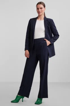 Clearance Pieces Pcbossy Ls Loose Striped Blazer Noos Sky Captin Pinstripe