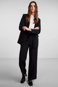 Online Pieces Pcbossy Wide Plain Pant 4266205 Black
