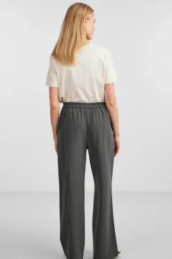 Outlet Pieces Pcbossy Wide Striped Pants 4251475 Magnet Pinstripe