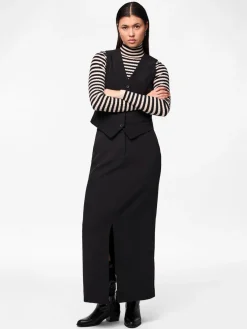 Outlet Pieces Pcbozzy Ankle Skirt 4563742 Black