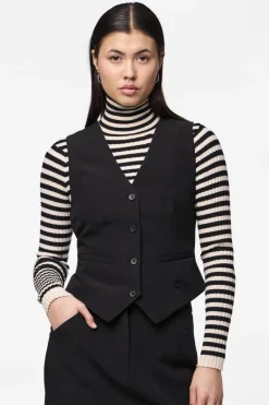 Discount Pieces Pcbozzy Vest 4563734 Black