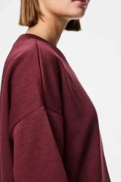 Clearance Pieces Pcchilli Ls Loose Sweat 4797616 Tawny Port