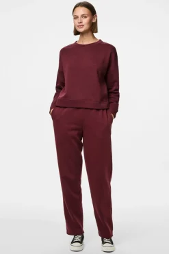 Clearance Pieces Pcchilli Ls Loose Sweat 4797616 Tawny Port