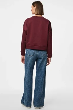 Clearance Pieces Pcchilli Ls Loose Sweat 4797616 Tawny Port