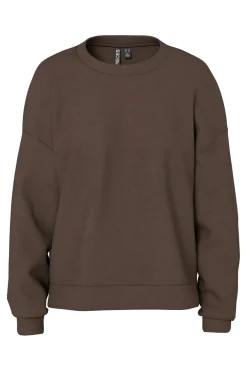 Hot Pieces Pcchilli Ls Loose Sweat 4802394 Hot Fudge