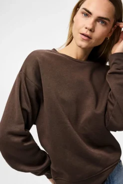 Hot Pieces Pcchilli Ls Loose Sweat 4802394 Hot Fudge