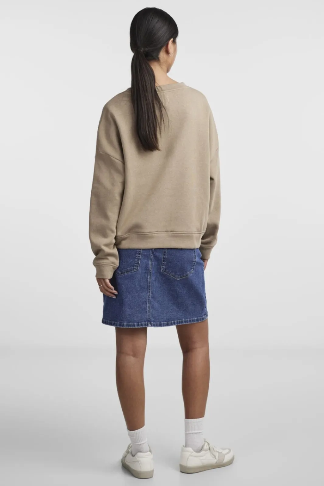 Sale Pieces Pcchilli Ls Sweat 3728739 Silver Mink