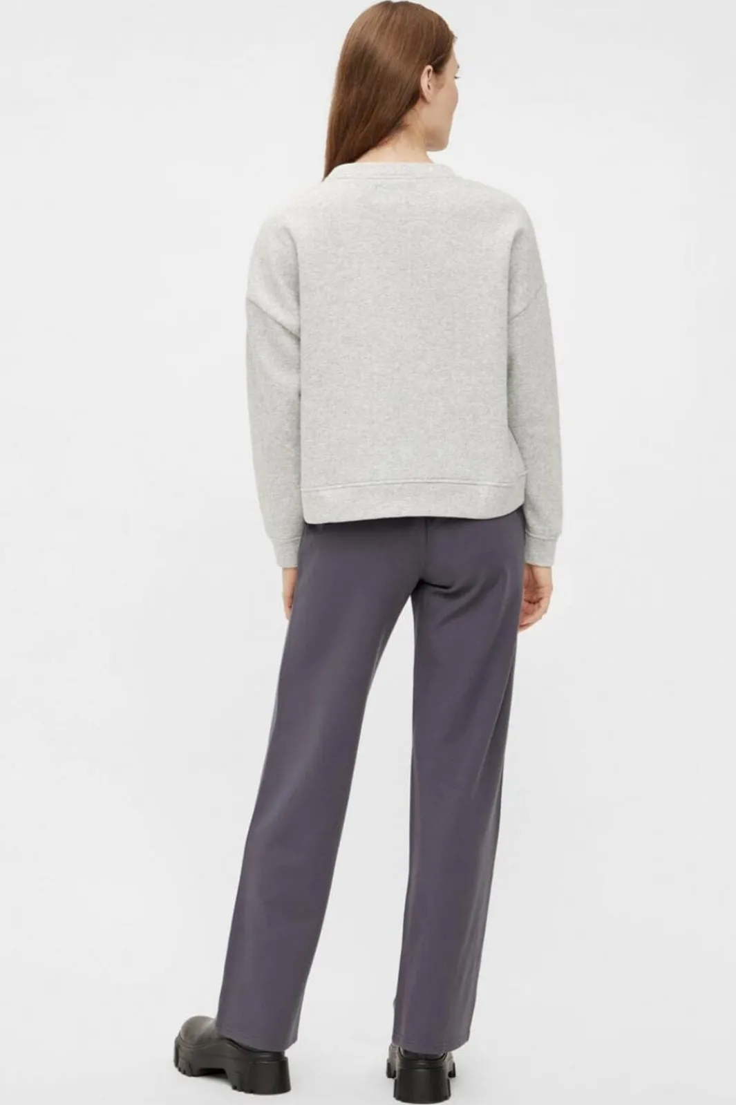 Online Pieces Pcchilli Ls Sweat 3595554 Light Grey Melange