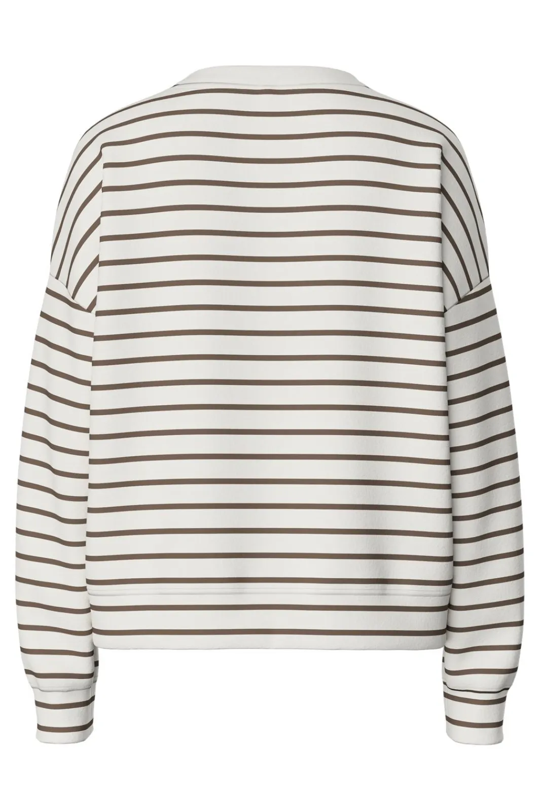 Hot Pieces Pcchilli Ls Sweat Stripes 4701523 Cloud Dancer Morel