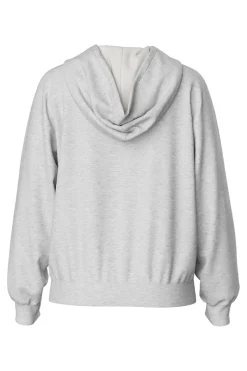 Pieces Pcchilli Ls Zip Hoodie 4265112 Light Grey Melange