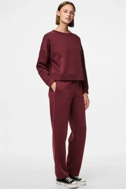 Clearance Pieces Pcchilli Straight Sweat Pants 4797611 Tawny Port