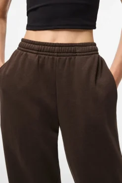 New Pieces Pcchilli Straight Sweat Pants 4802328 Hot Fudge