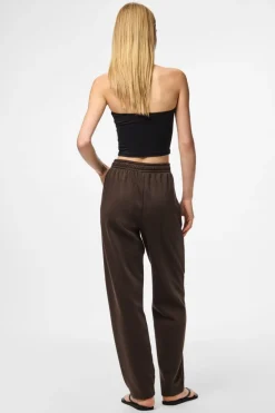 New Pieces Pcchilli Straight Sweat Pants 4802328 Hot Fudge