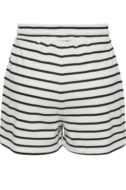 Hot Pieces Pcchilli Summer Shorts Stripe 4410140 Cloud Dancer Black