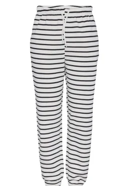 Sale Pieces Pcchilli Sweat Pants Stripes 4410010 Cloud Dancer Black