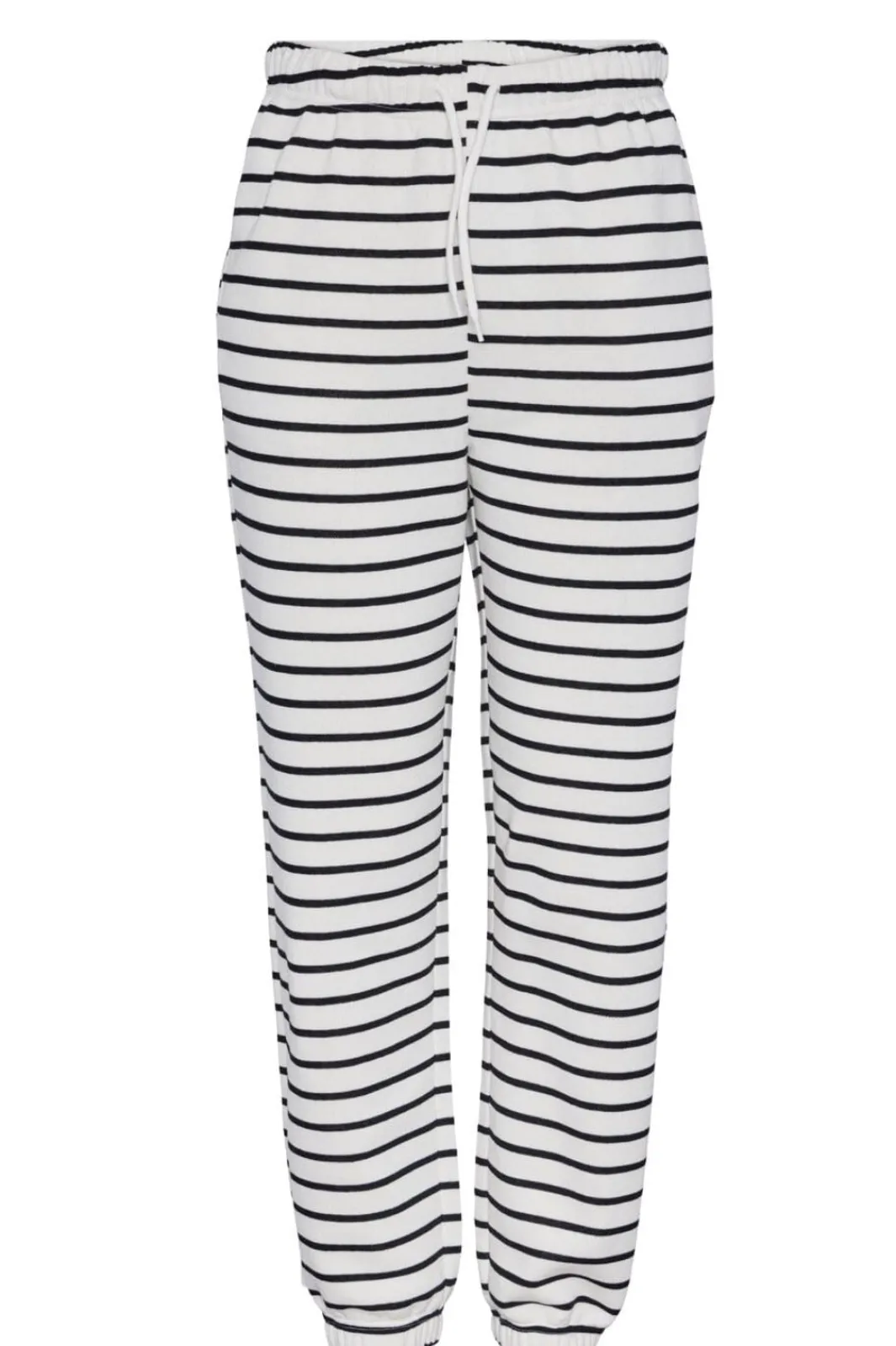 Sale Pieces Pcchilli Sweat Pants Stripes 4410010 Cloud Dancer Black