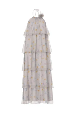 Discount Pieces Pcclara Sl Long Layred Dress Kca 4785295 Barely Pink Flowers