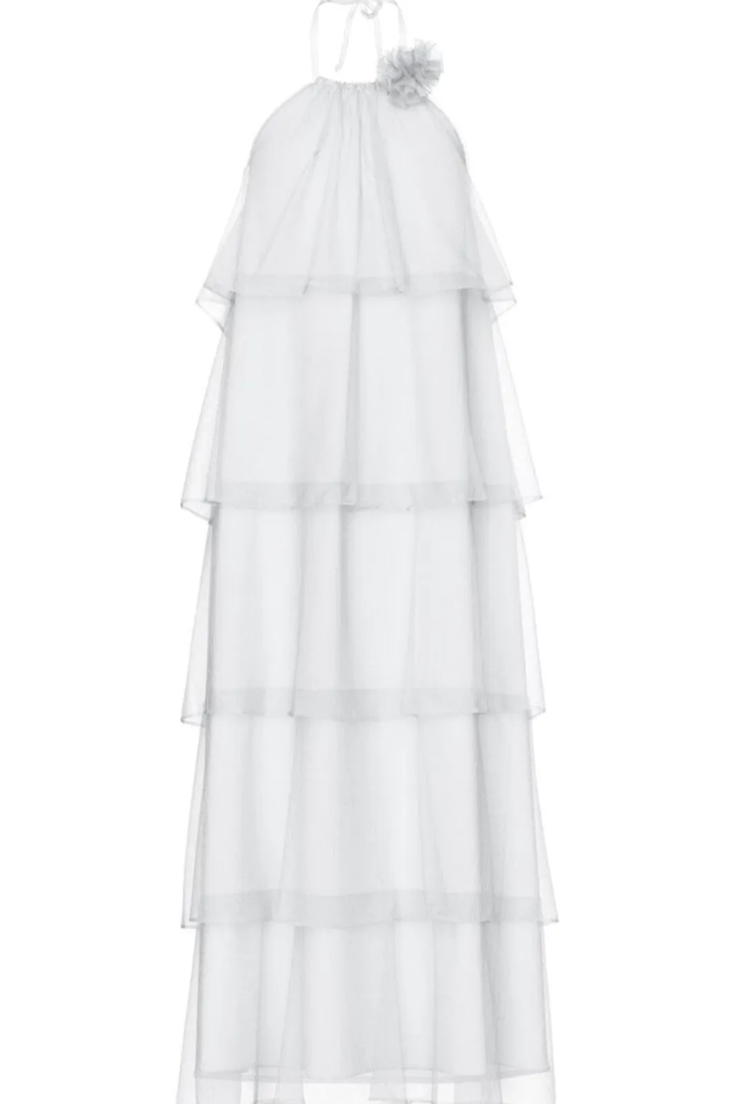 Pieces Pcclara Sl Long Layred Dress Kca 4785294 Bright White