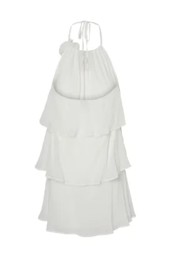 Outlet Pieces Pcclara Sl Short Layred Dress Kca 4802242 Bright White