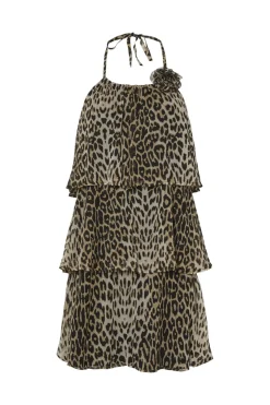 Online Pieces Pcclara Sl Short Layred Dress Kca 4785313 Black Leo