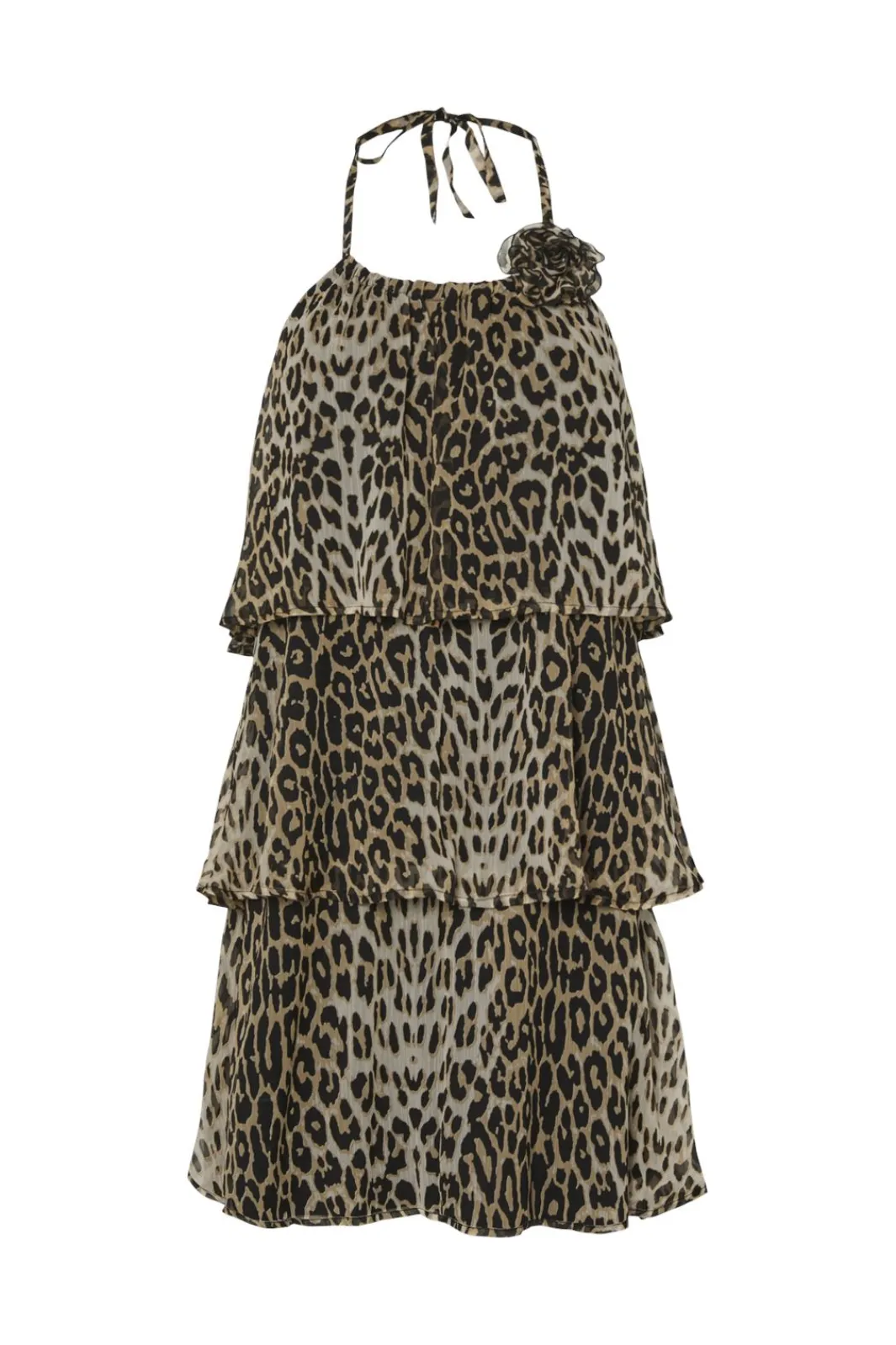 Online Pieces Pcclara Sl Short Layred Dress Kca 4785313 Black Leo
