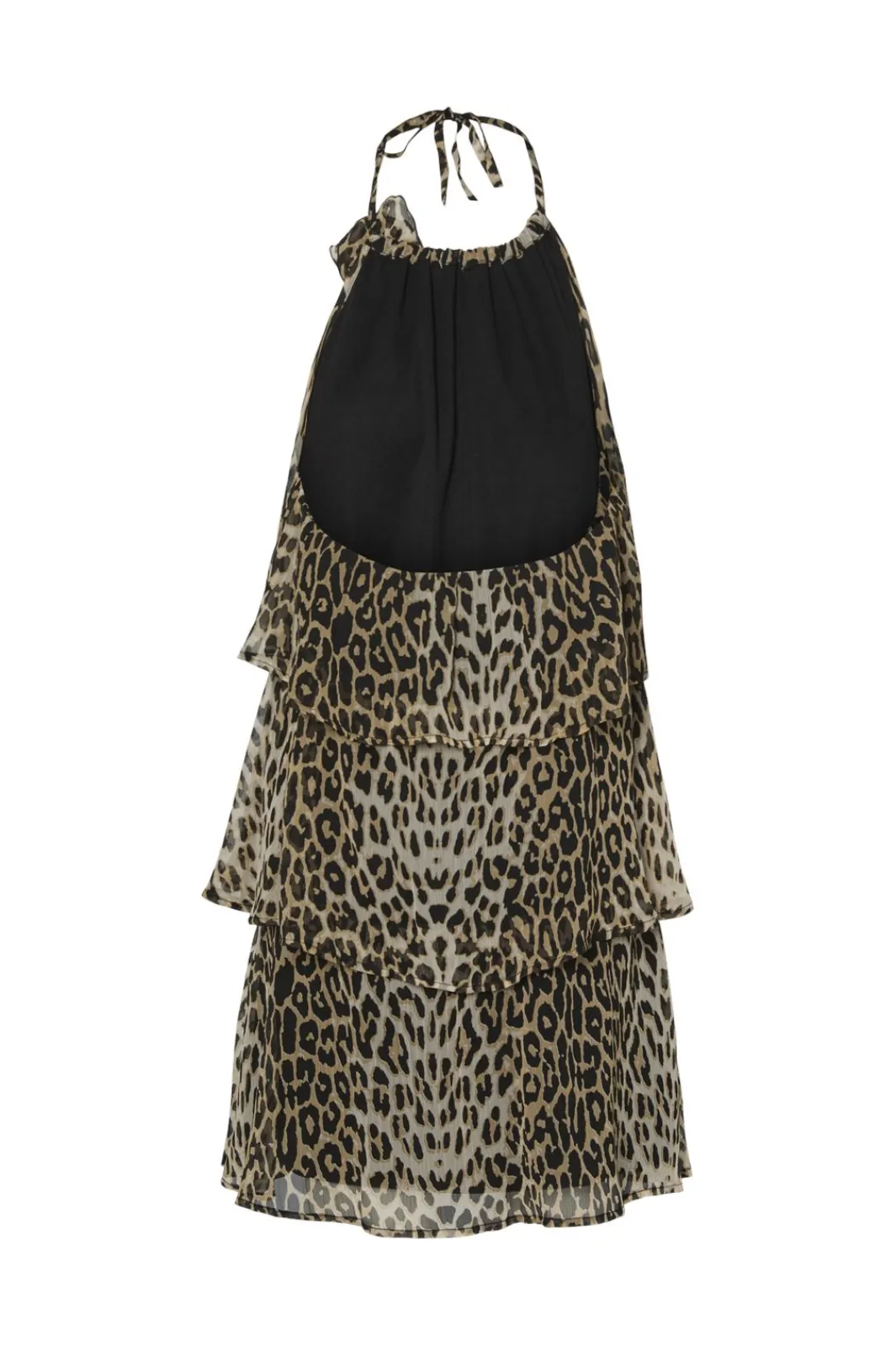 Online Pieces Pcclara Sl Short Layred Dress Kca 4785313 Black Leo