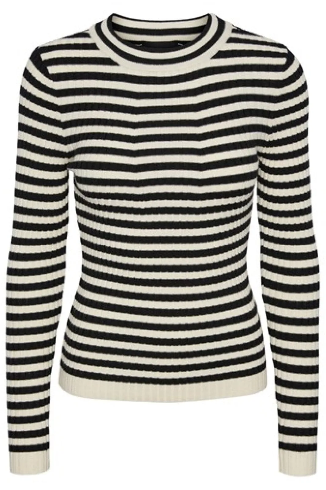 Hot Pieces Pccrista Ls O-Nech Knit Noos Black With Birch
