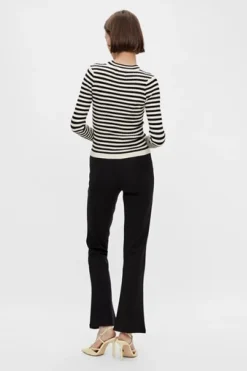 Hot Pieces Pccrista Ls O-Nech Knit Noos Black With Birch