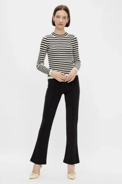 Hot Pieces Pccrista Ls O-Nech Knit Noos Black With Birch