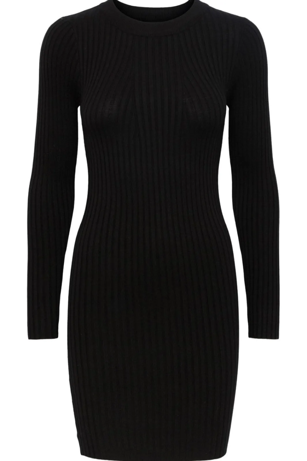Hot Pieces PcCrista LS O-Neck Knit Dress Black